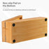 MaxGear Business Card Holder, 2.2 x 3.5 inches, Bamboo Index Cards Organizer Box with 5 Divider Boards for 600 Cards
