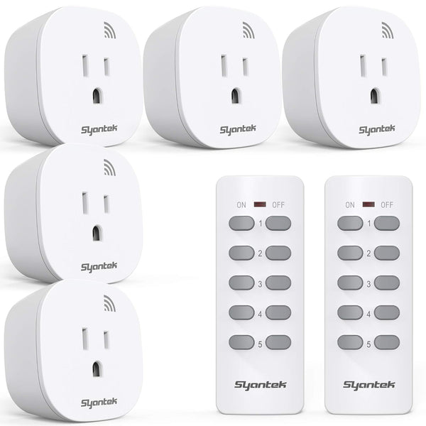 Syantek Remote Control Outlet Wireless Light Switch for Household Appliances, Expandable Remote