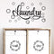 Zonon Laundry Room Decor Decal, Vinyl Wall Decals Quote Wash Dry Sticker for Home Apartment Washing Machine Dryer