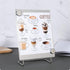 Magnetic Bulletin Board with Stand – Small Dry Erase Memo Board – Tabletop Metal Easel for Magnet Display