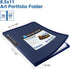 Sooez 30-Pocket Binder with Plastic Sleeves 8.5x11" (Navy Blue), Heavy Duty Art Portfolio Folder with Clear Sheet Protectors, Display 60 Pages, Presentation Book for Artwork, Document Organizer Binder by Sooez