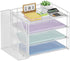 Marbrasse Desk Organizer and Accessories, 4-Tier Paper Letter Tray Organizer for School Home Office Desk Supplies