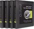 Oxford 3 Ring Binders, 1 inch ONE-Touch Easy Open D Rings, Durable ClearVue Binders for School Office (4 PK)