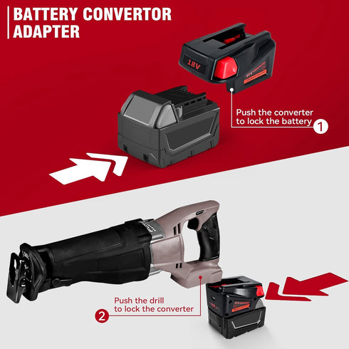 Milwaukee M18 Battery Adapter for Milwaukee V18 48-11-2200 48-11-2230 Power Tool Converter