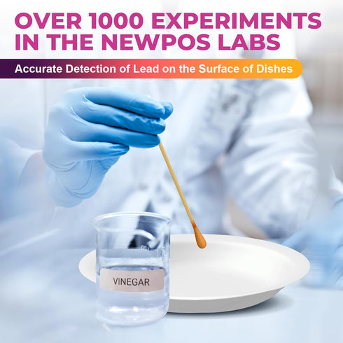 NewPos 60 30 (60) Lead Test Kit: Swabs Upgraded Accurately Formulated Lead Paint Test Kit Detector Testing for Dishes