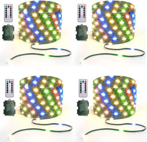 Battery Operated String Lights (4 Pack), 16.5ft 50 LED Fairy String Lights
