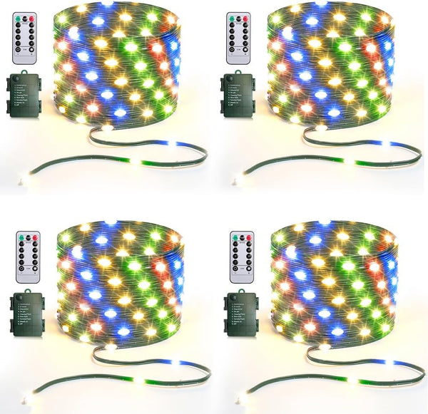 Battery Operated String Lights (4 Pack), 16.5ft 50 LED Fairy String Lights