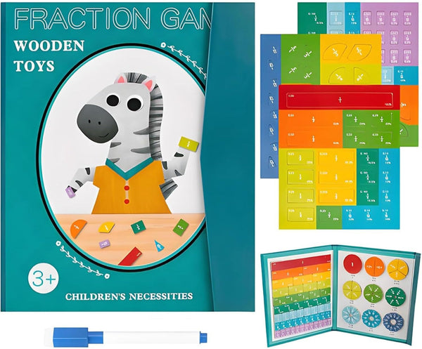 Generic Magnetic Fraction Demonstration Book,Educational high Magnetic Fraction Educational Puzzle,Score Disk Demonstrator Math
