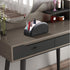 5 All-in-One Leather TV Remote Control Holder Black with Compartments Nightstand Desktop DVD Media Player Remote Caddy