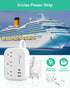European Travel Plug Adapter, Alitayee EU/UK/US Travel Power Strip with 3 Outlets 3 USB Ports, International Universal