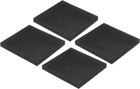 PATIKIL Rubber Anti-Vibration Pads, 4 Pcs Square Vibration Isolation Mats for HVAC, Air Conditioner, Black