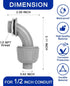 Yariwiz 1/2 Plastic Liquid Tight Conduit 90 Degree Elbow (20 Pack)