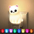 KINDEEP Kids Night Light Plug in: Cute 3D Cat Nightlight with Dusk