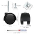 2 Inch Caster Wheels Set of 4, Heavy Duty 1000LBS Load Capacity, 5/16 Inch Valve Stem & Rotating Top Plate, Black