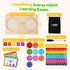 Set, K-3 PINKPEACH Wooden Fraction Tiles & Circles Math Manipulatives for Kids, Montessori Fraction Learning Kit