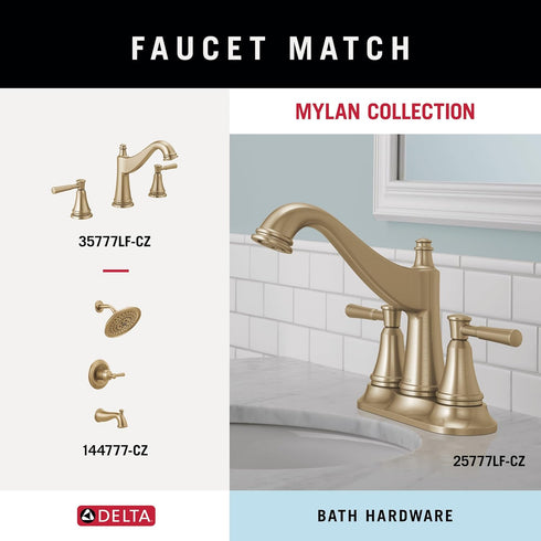 Delta MYN46-CZ Mylan Wall Mount Towel Ring in Champagne Bronze - Bath Hardware Accessory