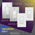 ENERLITES 91150-W-10PCS Decorator Paddle Rocker Light Switch, 10 Pack, Residential Grade, White