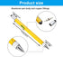 Zonon 3 Pieces Present Pen for Men, Multi-Tool 6 in 1 Mini Ballpoint with Refills for Graduation (Black, Yellow, Silver)