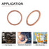5 Pack 22mmx27mmx1.5mm Flat Copper Sealing Washers, Good for Industrial Machinery M22 Screws, Copper Flat Ring Gaskets