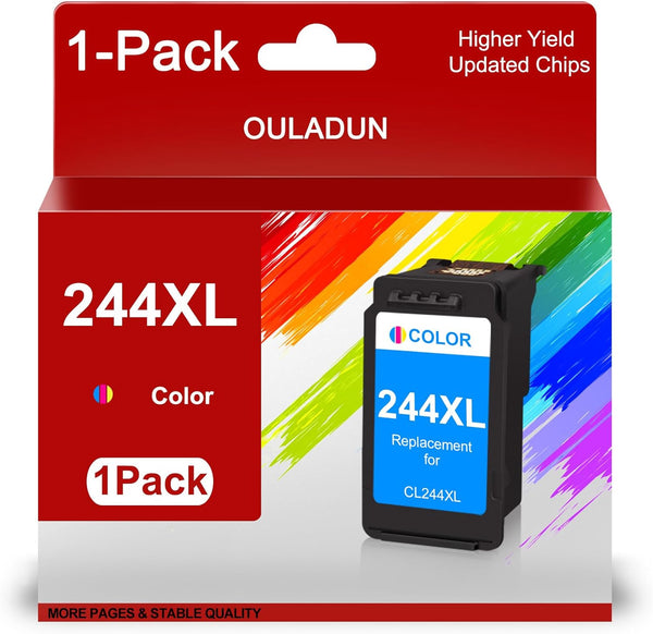 CL-244XL Remanufactured Tri-Color Ink Cartridges for Canon 244XL for Pixma TR4520 TR4522 MG2520 MG2522 MG2922 TS3322