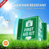 T&R First Aid Kit Sign with Down Arrow, 4 Pack, 8 x 6 Inches Acrylic, Includes Matching Screws