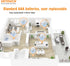 VETOUCH 100dB 3-Pack Water Leak Detector with Loud Alarm, Siren & LED Flash, Water Sensor Alarm for Home, Basement