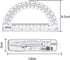 EBOOT Student Geometry Math Set, Drawing Compass and 6 Inch Clear Swing Arm Protractors 180 Degree Math Protractor (Argent, Classic) by EBOOT