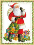 Jolly St. Nick Boxed Christmas Cards - 16 Cards & 16 Envelopes for Holiday Greetings