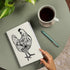6x9 193 Lantern Press Chicken, Butchers Block Meat Cuts, Black Chicken on White (Lined Journal, Lay Flat, Pages, FSC