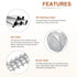 2 Pack 1/2" x 4" Hex Lag Bolts for Woodworking, 304 Stainless Steel Partial Thread Hexagon Head Screws
