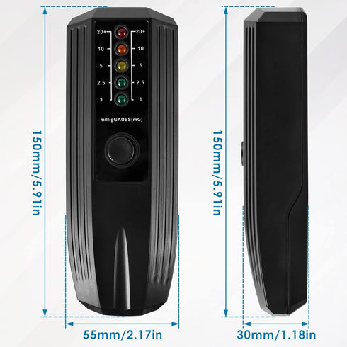 EMF Meter, High Accuracy Electromagnetic Field Radiation Detector, Battery Powered for Ghost Hunting & Industrial Use
