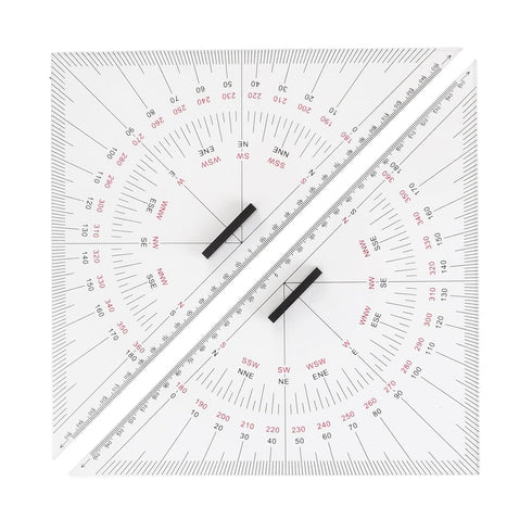 Chart Drawing Triangle Ruler, Acrylic Marine Triangle Clear Isosceles Triangle Ruler, Triangular