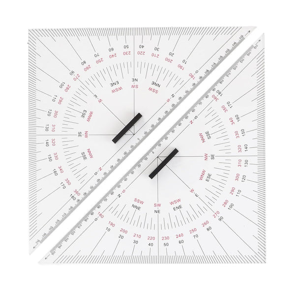 Chart Drawing Triangle Ruler, Acrylic Marine Triangle Clear Isosceles Triangle Ruler, Triangular