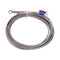 MECCANIXITY PT100 K Type Thermocouple Temperature Sensor, 5mm Ring High Temperature Probe, 10ft Wire, 0 to 600°C