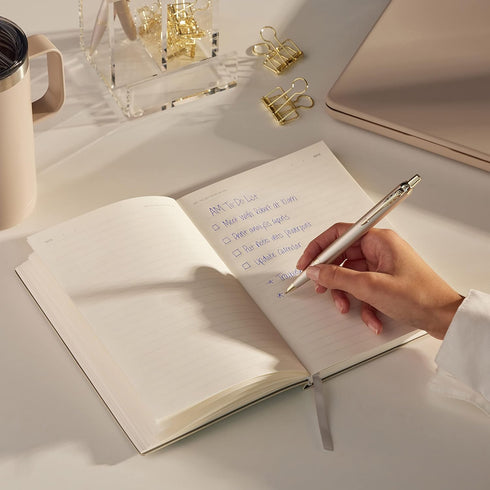 Parker IM Monochrome Ballpoint Pen, Champagne Finish, Medium Point, Blue Ink, Gift Box Included