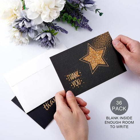 Nihuecne 36 Pack 4" 6" Commencement 6 x Graduation Thank You Cards with Self-adhesive Envelopes for College & High