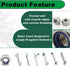 Einundcy M8 1.25 M8x1.25mm 304 13mm M8-1.25 20 Locknuts Metric Nylon Inserted Hex Lock Nuts Self-Lock Nylon Insert