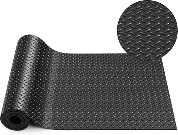 Breling 12 in x 10 ft Rubber Diamond Plate Rolls Mats, Heavy