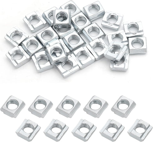 Qjaiune 25Pcs M6 Slide in T Nut 2020 Aluminum Extrusion T Nuts, M6