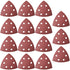 uxcell 15pcs Detail Sander Sandpaper, 600 Grits, Triangular Sanding Paper, Hook and Loop, 6 Holes