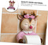 FUOYLOO Cartoon Toilet Paper Holder Roll Paper Shelf Cute Deer Decorative Tissue Rack Wall-Mounted No Drilling Bathroom