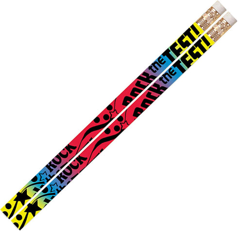 Musgrave Pencil Company Rock The Test Motivational Pencil, Pack of 12,Multi by Musgrave Pencil Company