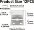 bociloy 12PCS 38x30x30mm 90 4 Stainless Steel Corner Braces, Degree L-Shaped Support Brackets, Holes Right Angle Shelf