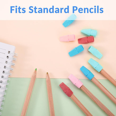 Sooez 120 Pack Pencil Erasers - Cap Erasers in 4 Colors for School Studying Supplies, Perfect for Teachers
