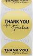 Hybsk Gold Foil Thank You for Your Purchase Stickers 1.5" Round - 500 Labels per Roll (Gold)