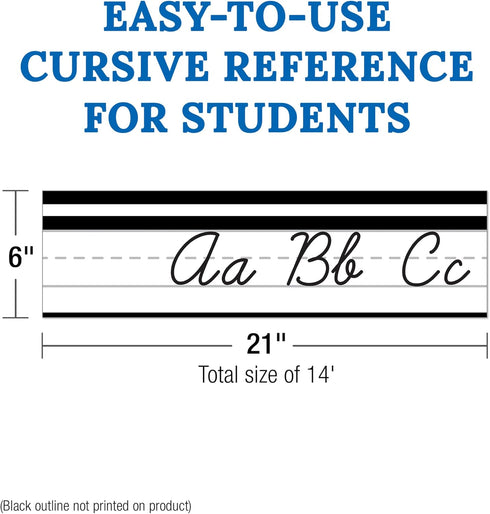 Schoolgirl Style - Simply Stylish | Cursive Mini Bulletin Board Set | Alphabet Line