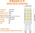 G9 Bulb 120V 4W 40 T3/T4 G9 360 450LM Non-dimmable (3000K 2 Pack) LED Watt Halogen Equivalent No-Flicker Degree Ceramic