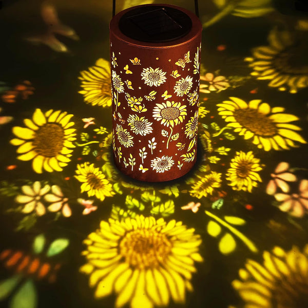 Sunflower Solar Lantern Outdoor Waterproof - Birthday Gifts for Women Mom Grandma,