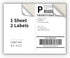 KKBESTPACK Half Sheet Shipping Labels for Laser and Inkjet Printers 2 Per