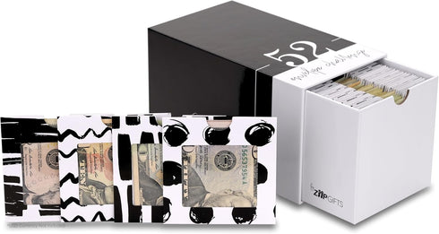ZipGifts 52 $1,378 56 3 Envelope Money Saving Challenge Kit | Premium Card Stock Cash Stuffing Envelopes w/Clear